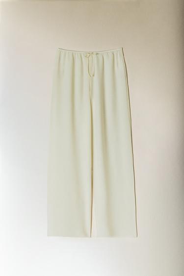 PANTALON SOIE - Écru de Zara - Image 5