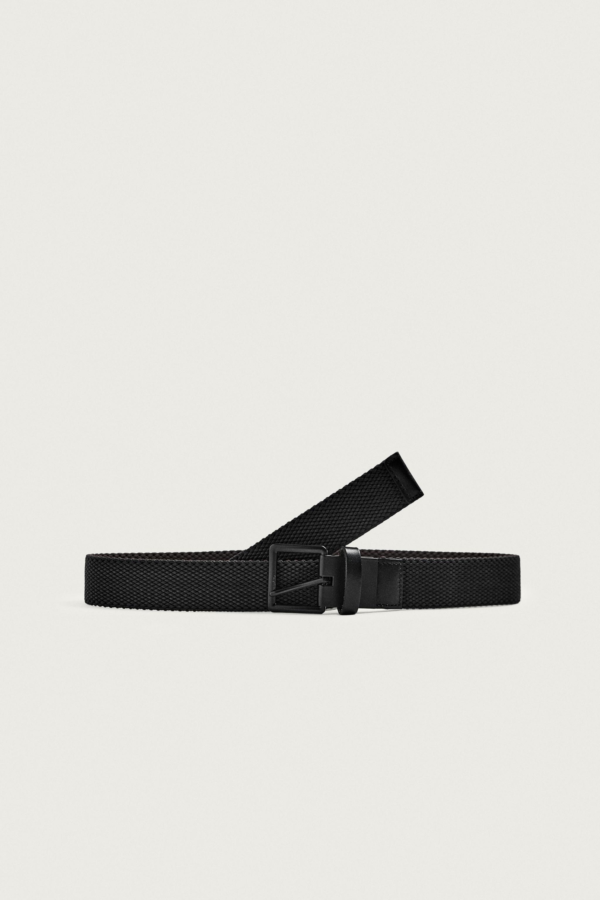 REVERSIBLE STRETCH BELT — Black