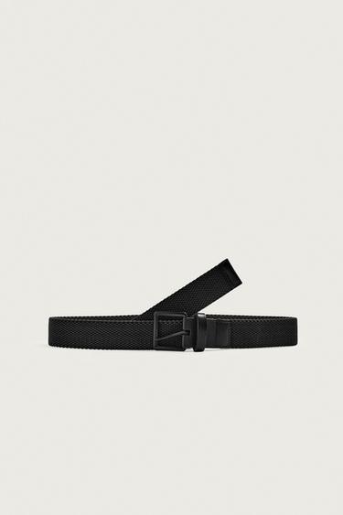 Zara REVERSIBLE STRETCH BELT - Black
