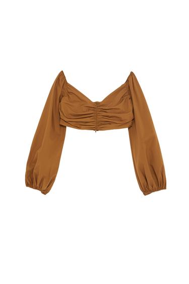 DRAPED CROP TOP