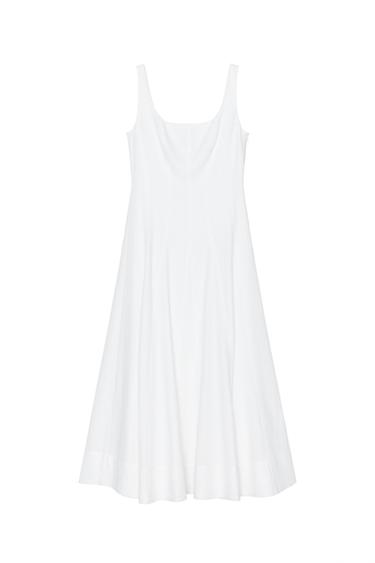 LINEN STRAPPY MIDI DRESS