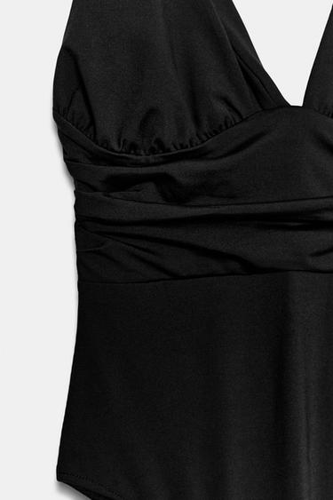 OPEN BACK POLYAMIDE BODYSUIT - Black by Zara - Image 8