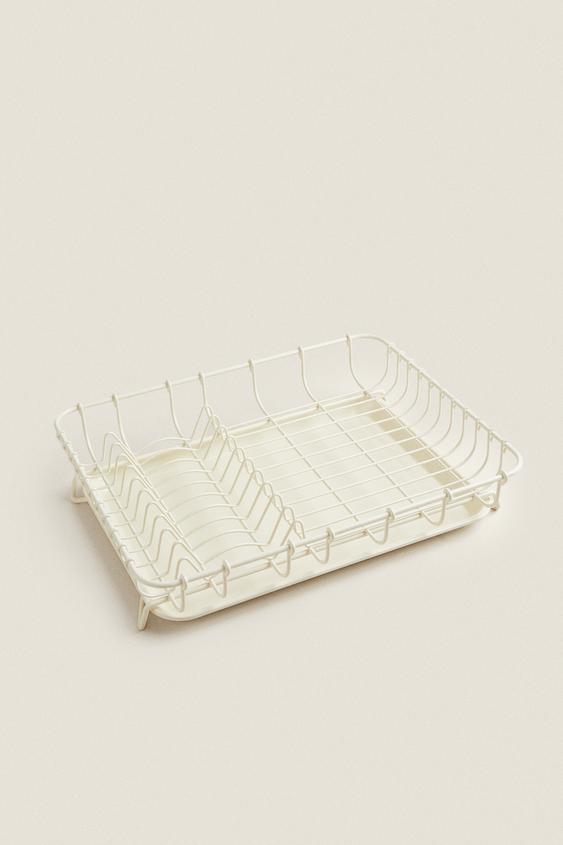 DISH RACK WITH TRAY Cream ZARA Canada