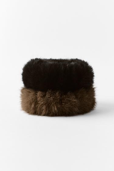 PACK DE ELÁSTICOS faux fur - Preto da Zara