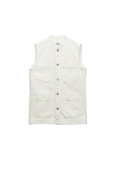 TEXTURED WAISTCOAT WITH POCKETS