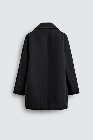 CABAN CROISÉ À POCHES - Noir de Zara - Image 8