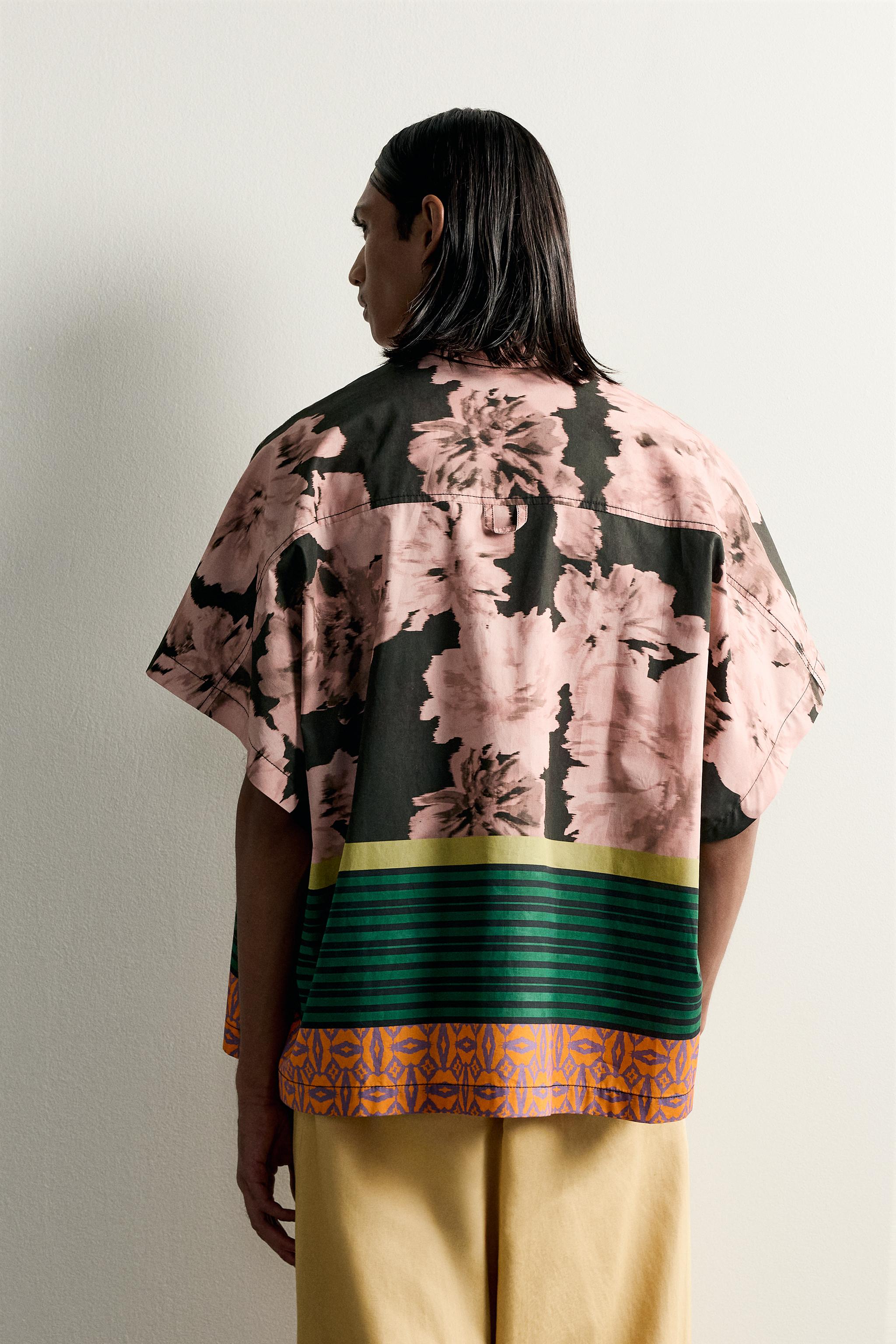 Мужские рубашки Zara LIMITED EDITION PRINTED TUNIC SHIRT — фото 3
