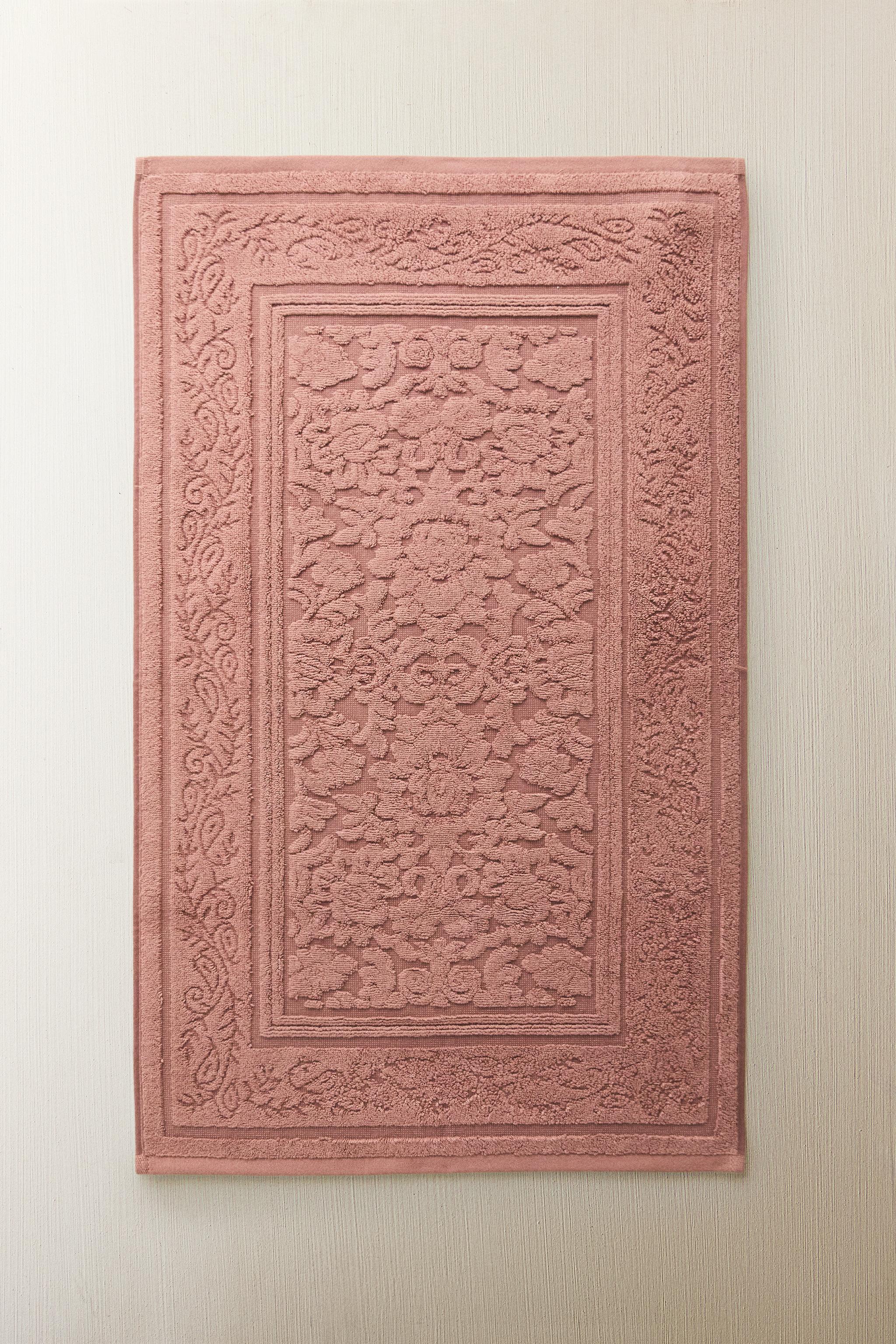 FLORAL JACQUARD BATH MAT