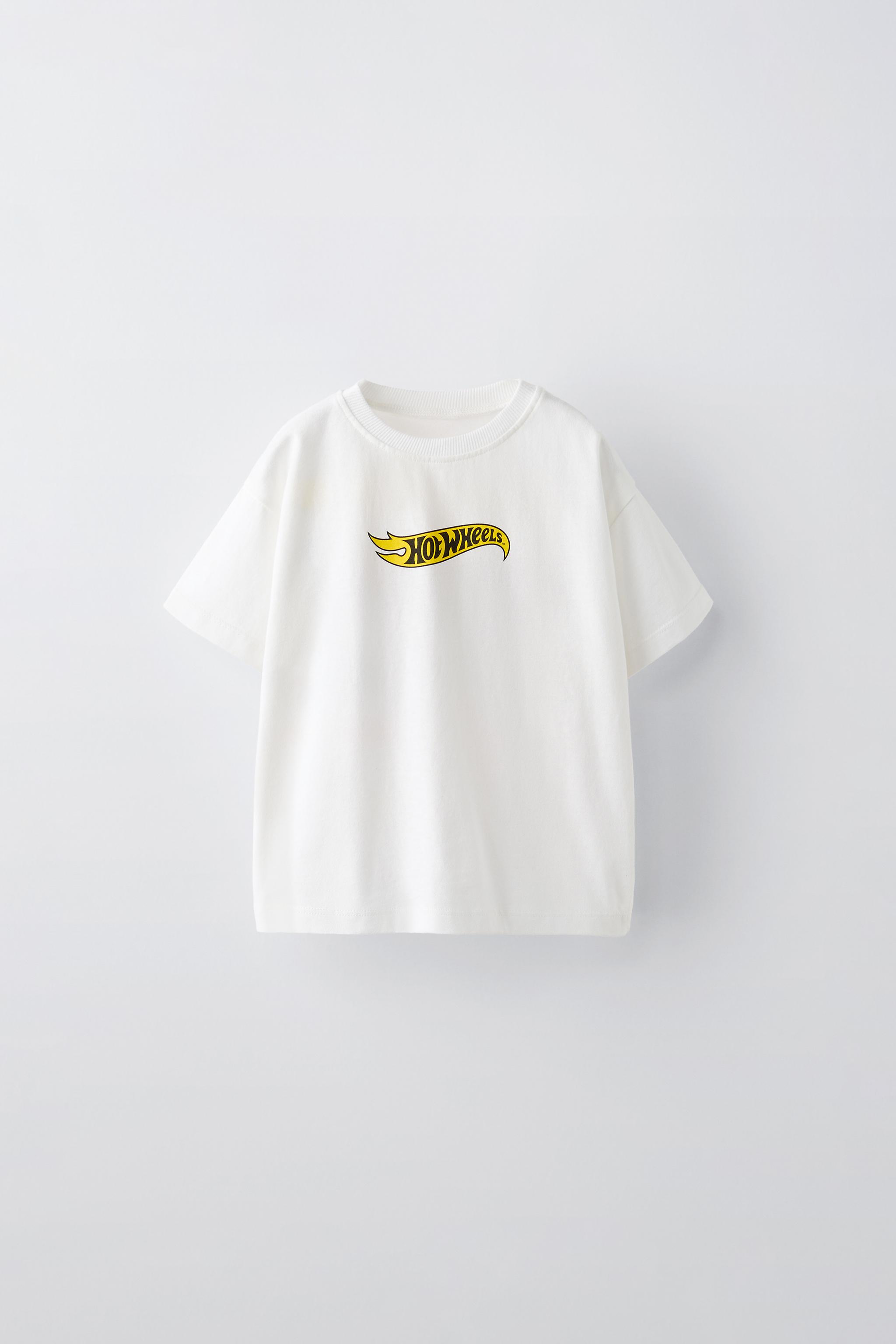 Hot Wheels - Camiseta Con Logotipo De Neumático Flameado Pequeño