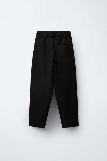 BAGGY TROUSERS WITH PLEATS - Black by Zara - Image 1