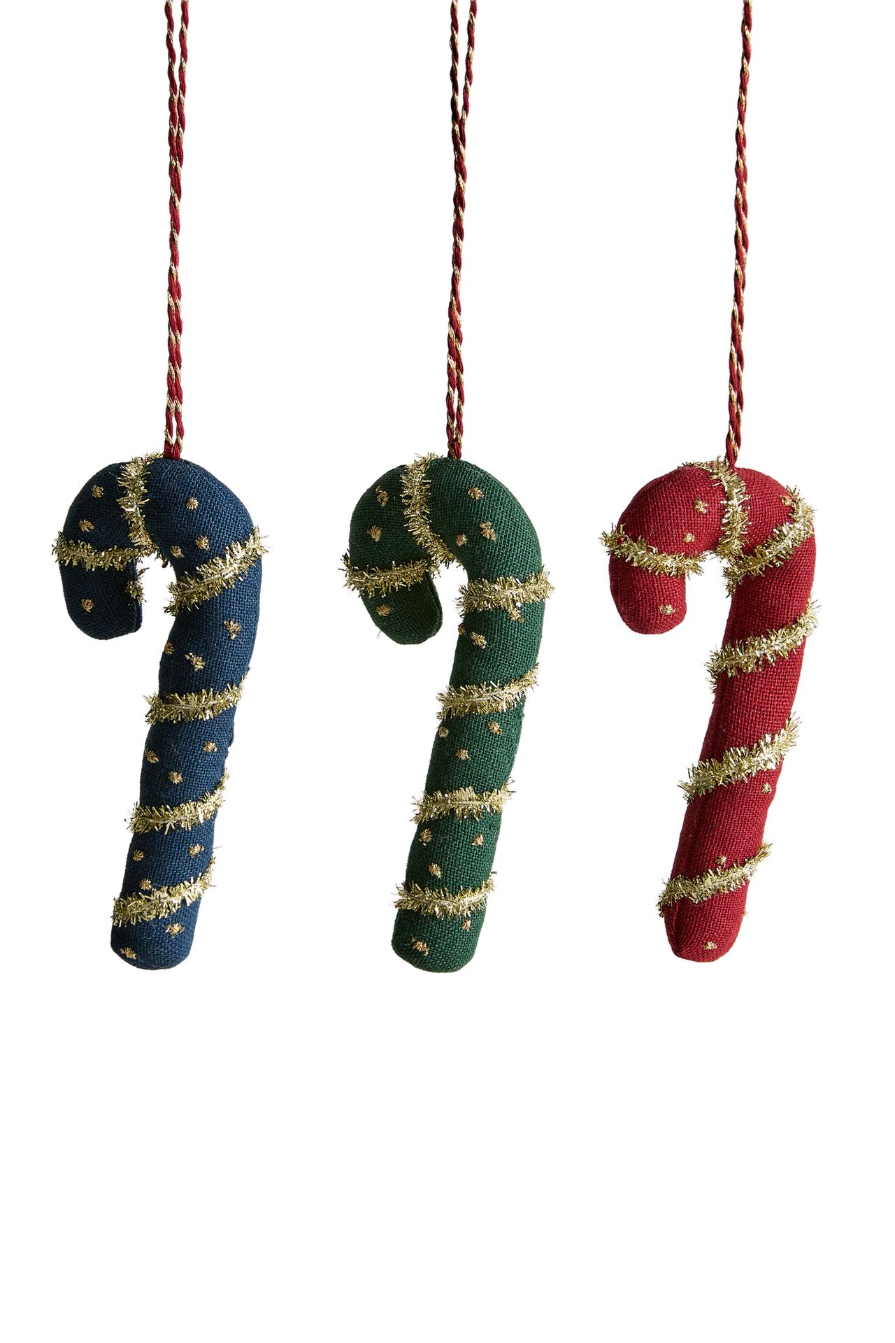 CHRISTMAS CANDY CANE TREE DECORATION (PACK OF 3)