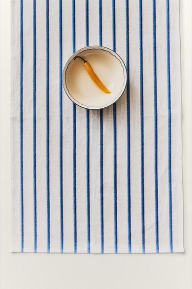 RUNNER A RIGHE RICAMATE - Blu di Zara