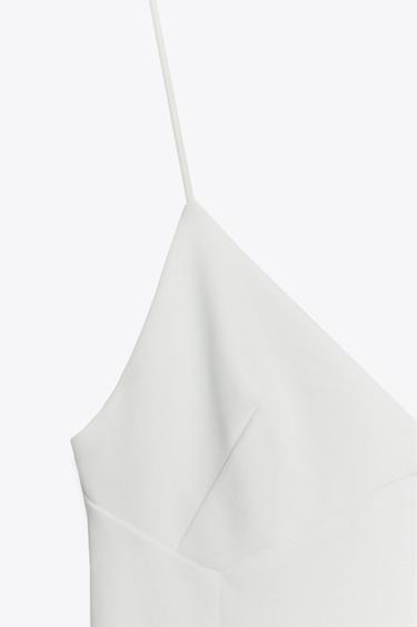 INTERLOCK WIDE-LEG JUMPSUIT - White by Zara - Image 6