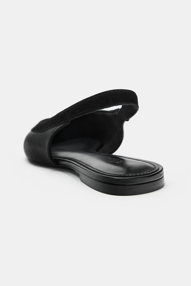 Zapatos de tacón con tira trasera de cuero 5