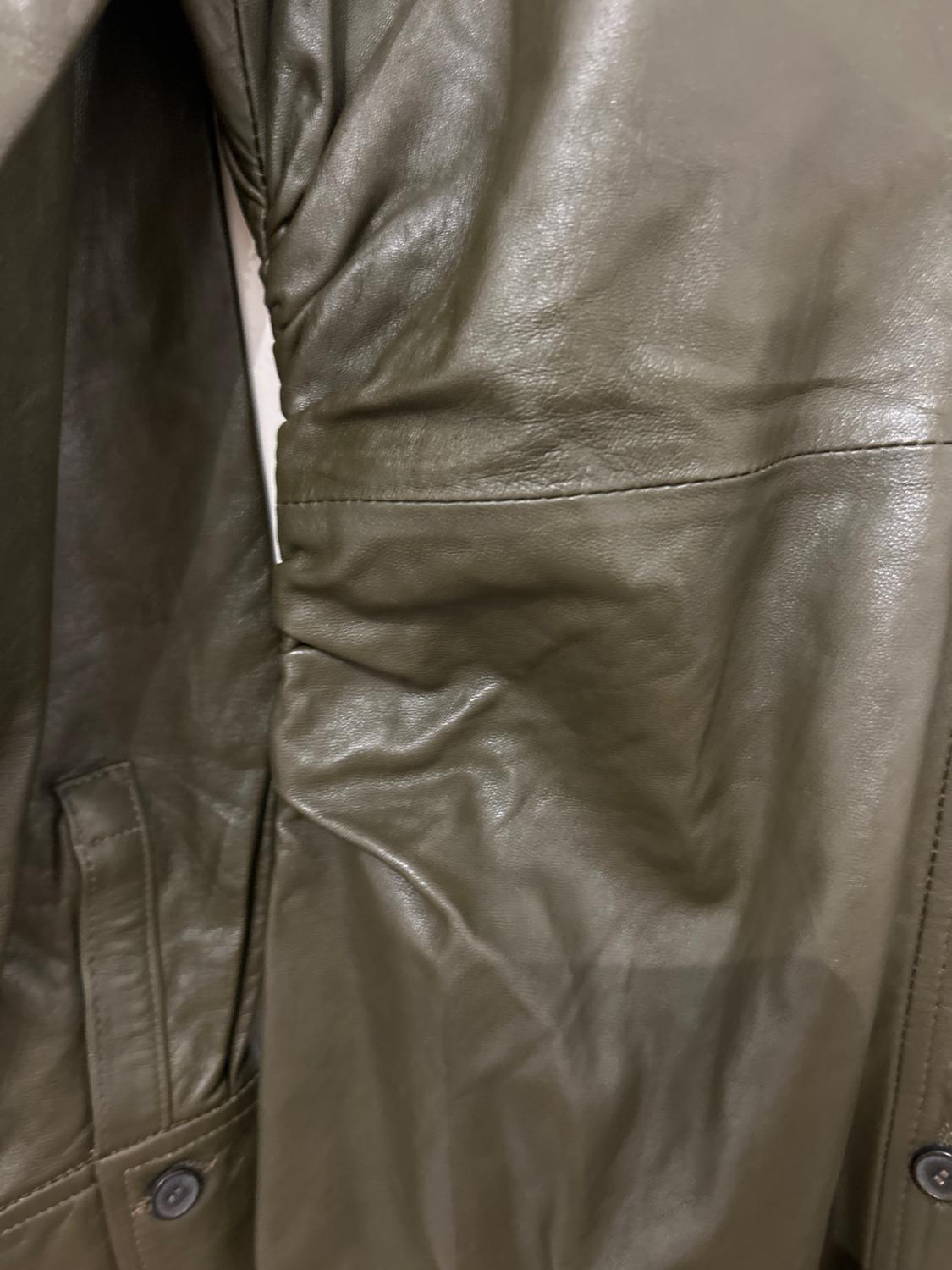 RUCHED LEATHER DRESS - Image 4