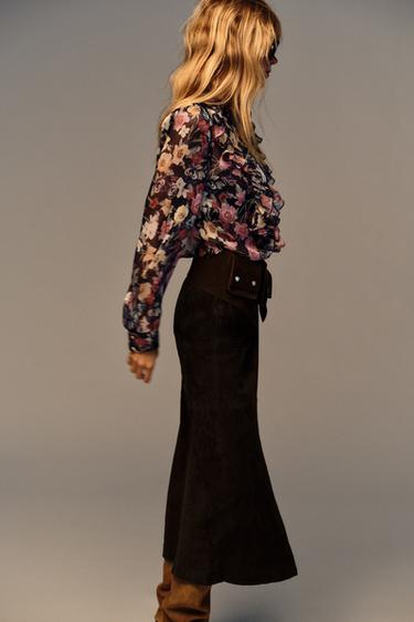 BLOUSE À VOLANTS ET IMPRIMÉ FLORAL - Multicolore de Zara - Image 2