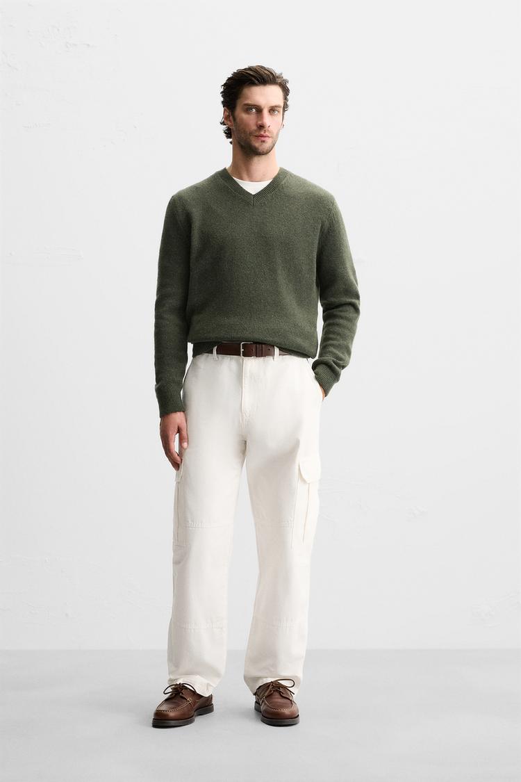 Maglione ZARA Grande Grigio Da Uomo Girocollo In Maglia Pullover - Foto 8