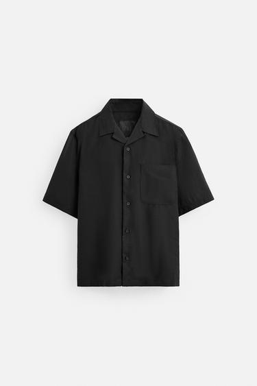 LYOCELL BLEND SHIRT - Black by Zara - Image 8