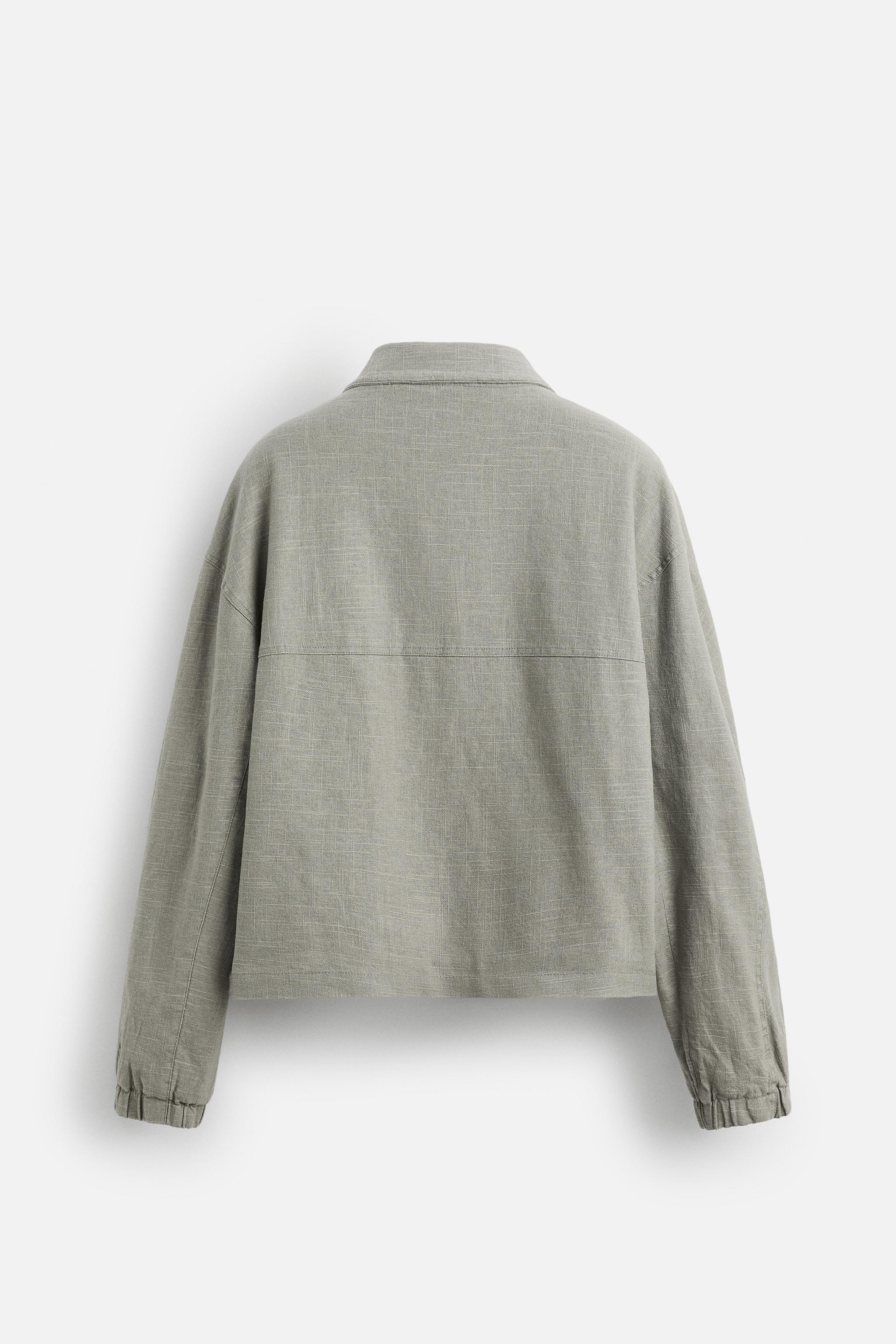BLOUSON STRUCTURÉ LIN ET COTON