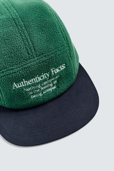 CONTRAST EMBROIDERY CAP - Green by Zara - Image 2