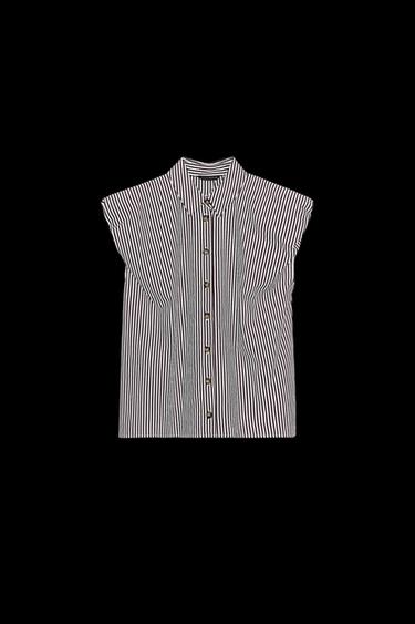 STRIPED SLEEVELESS SHIRT - 178 by Zara - Image 0