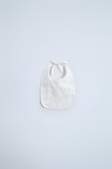 EMBROIDERED BIB - Oyster-white by Zara - Image 0