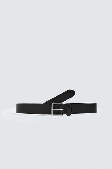 CINTURÓN BÁSICO PIEL - Negro de Zara