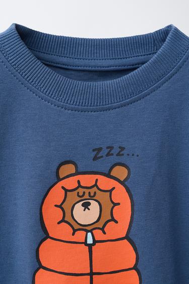 T-SHIRT IMPRIMÉ - Bleu de Zara - Image 2