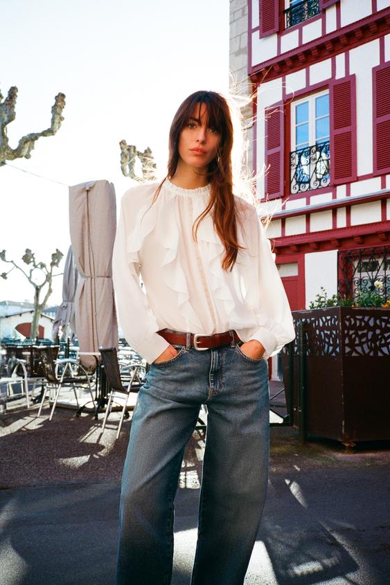 Blusa Estampada Blusas Zara Mexico Zara Ropa Mujer Blusas Shop