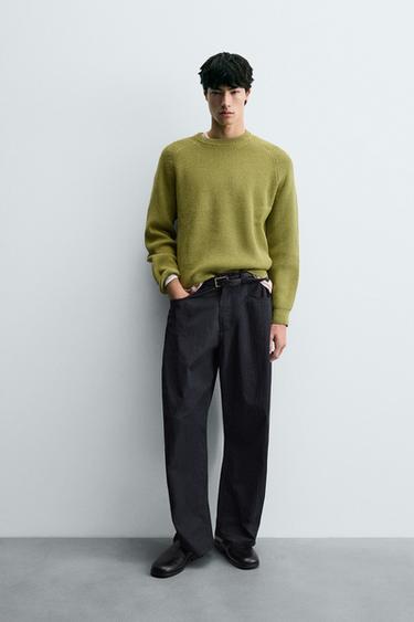 RIBBED TEXTURE SWEATER - Light green by Zara