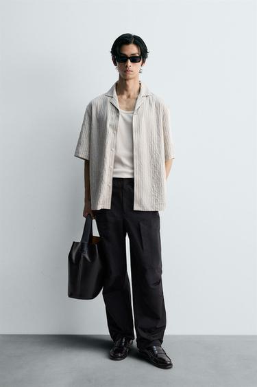 Zara 條紋飄逸襯衫 - 條紋 - 圖片 0