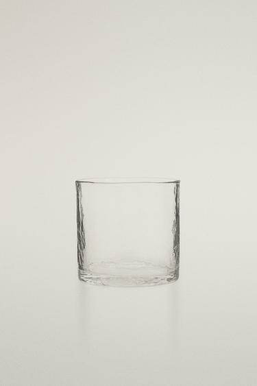HAMMERED GLASS TUMBLER — Transparent 1