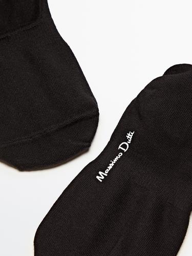 Zara Pack of 3 pairs of no-show cotton blend socks - Black - Image 0