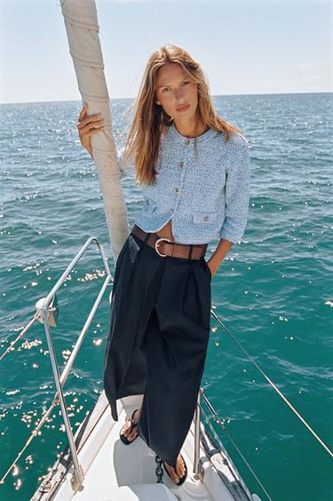 3/4 SLEEVE CARDIGAN - Sky blue by Zara - Image 0