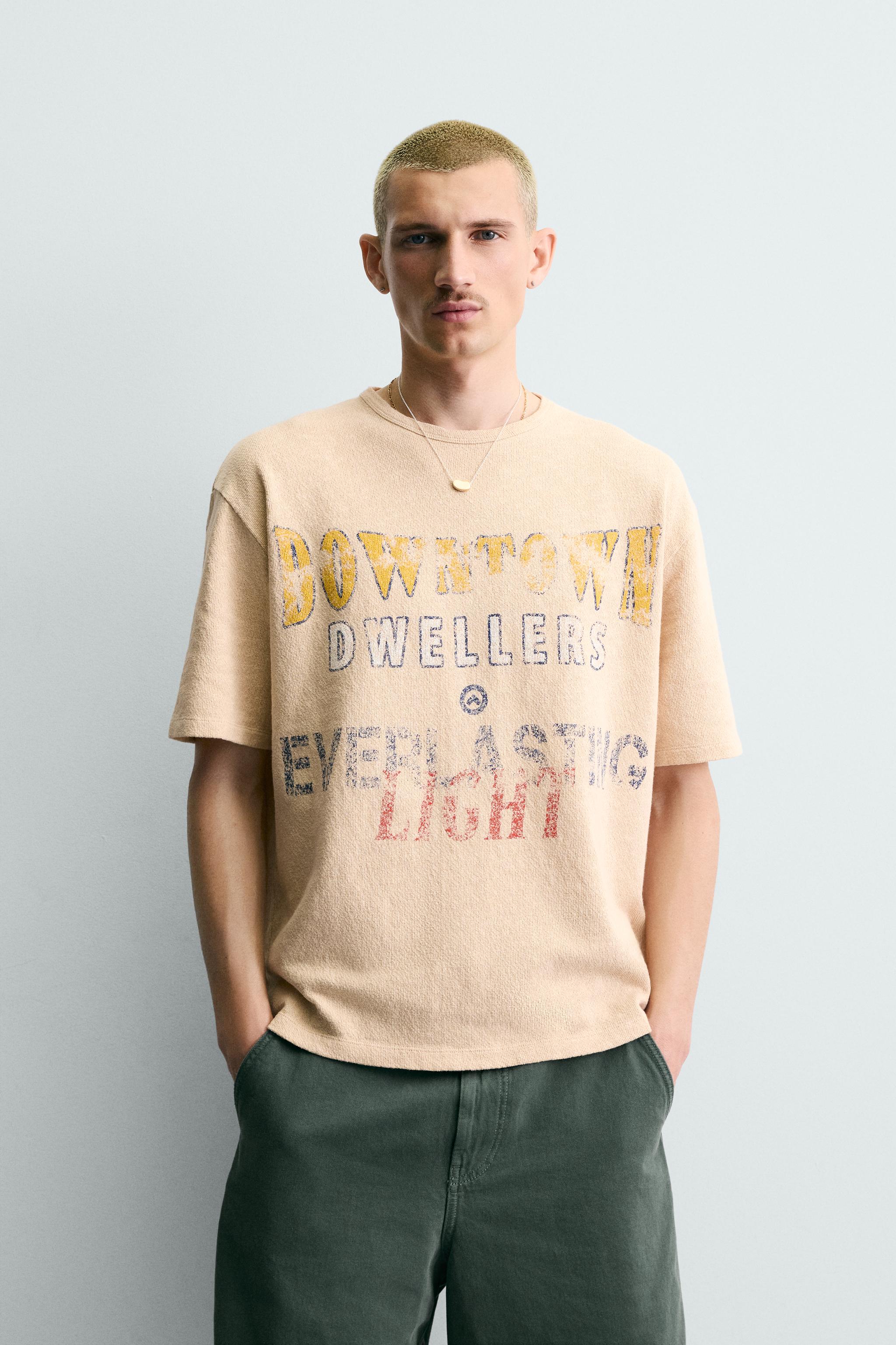 SOLUK GÖRÜNÜMLÜ BASKILI ÖRGÜ T-SHIRT