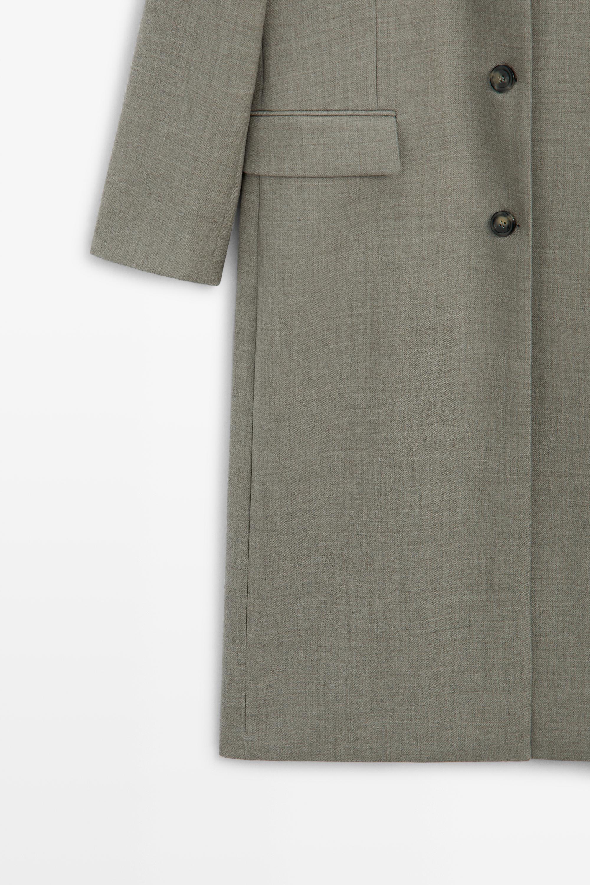 100% wool long coat