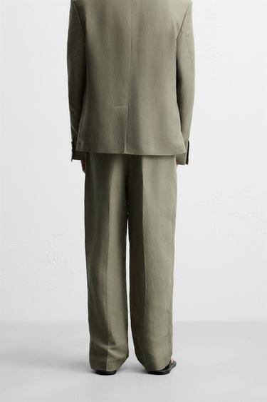 PANTALON DE COSTUME LYOCELL ET LIN - Vison de Zara - Image 2