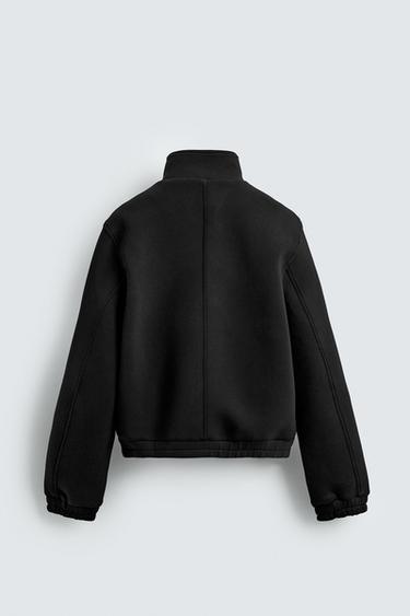 NEOPRENE-EFFECT BOXY FIT JACKET - Black by Zara - Image 5