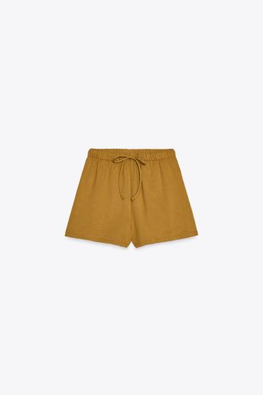 SHORT RUSTIQUE - Vert huile de Zara