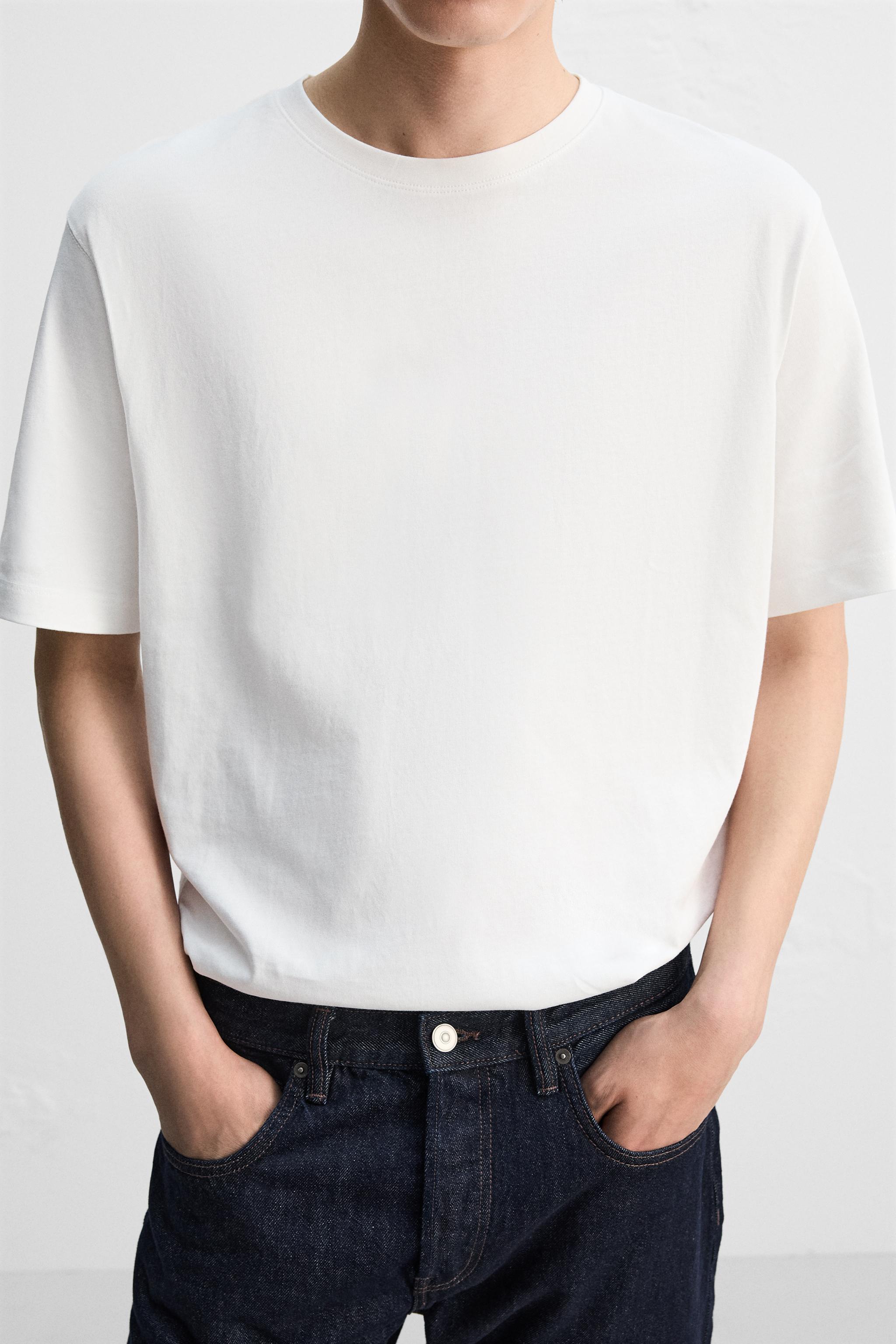 ベーシックミディアムウェイトTシャツ - ホワイト | ZARA Japan