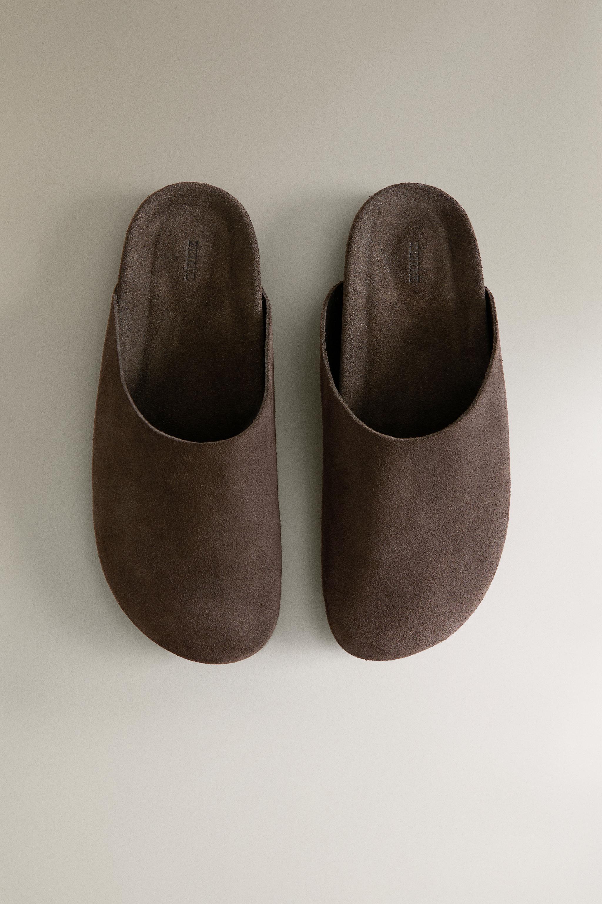 MINIMALIST LEATHER MULE CLOG SLIPPERS