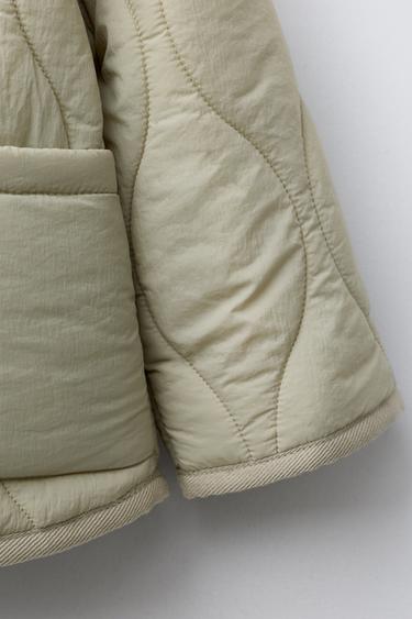 WATER-REPELLENT PADDED JACKET - Light khaki by Zara - Image 4