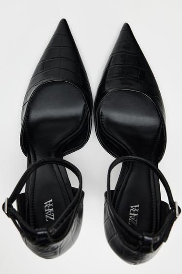HEELED SHOES WITH ANKLE STRAP - Black by Zara - Image 5