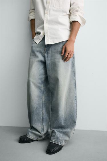RIPPED BAGGY FIT JEANS - Blue by Zara - Image 4