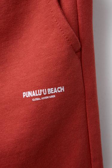 ENSEMBLE T-SHIRT ET BERMUDA AVEC INSCRIPTION - Rouge de Zara - Image 5