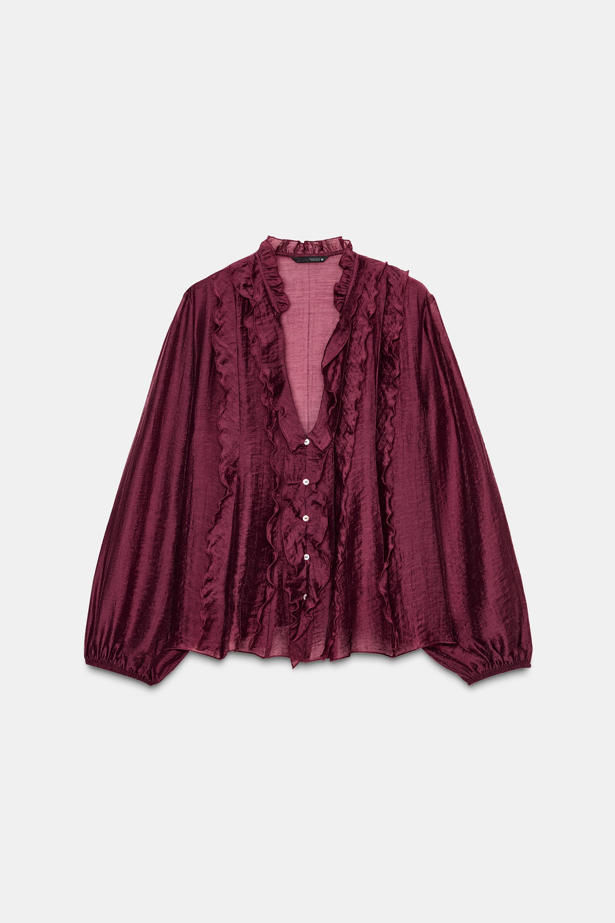 BLOUSE À VOLANTS