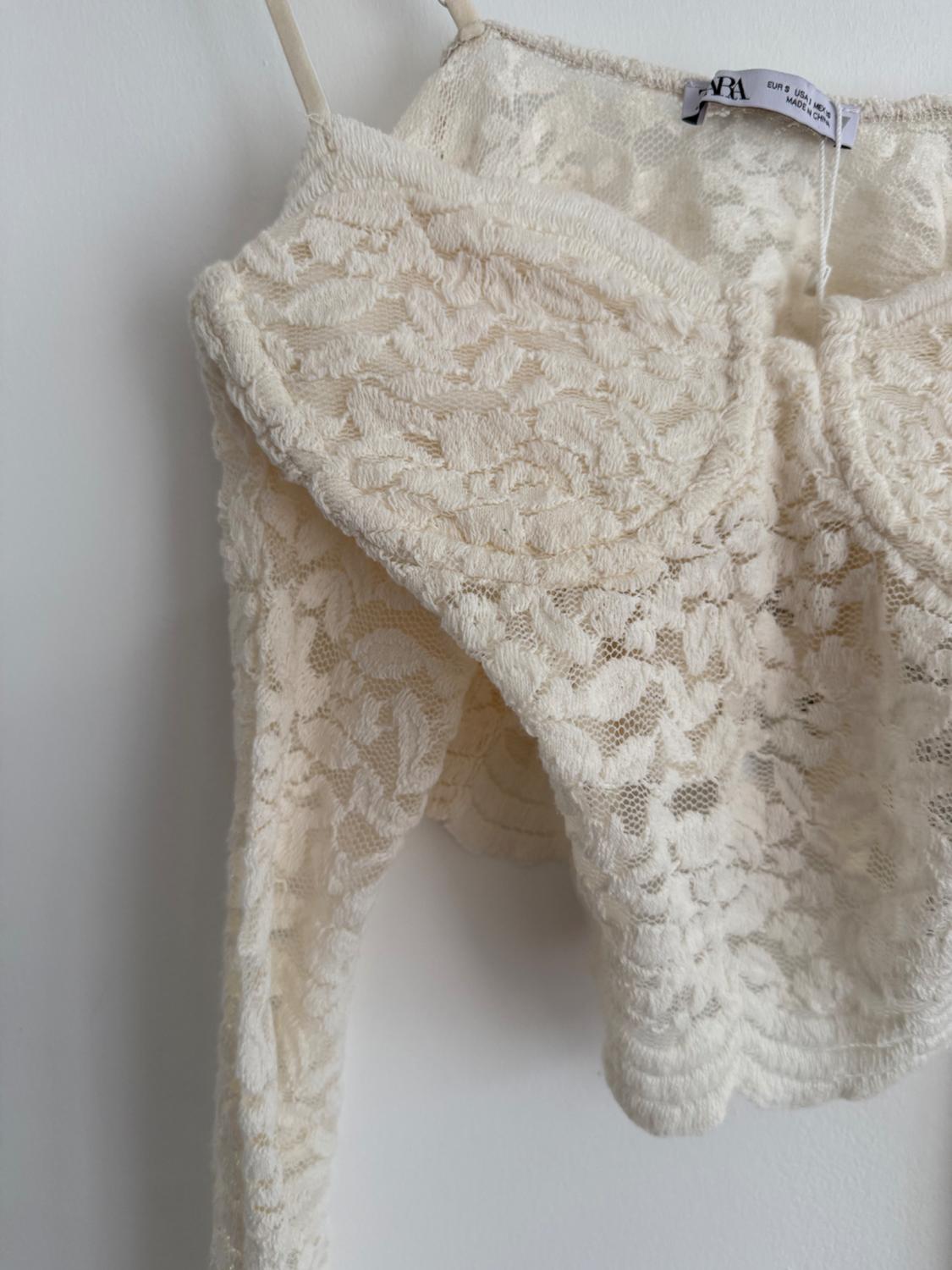LACE TOP WITH ARM WARMERS - Image 3