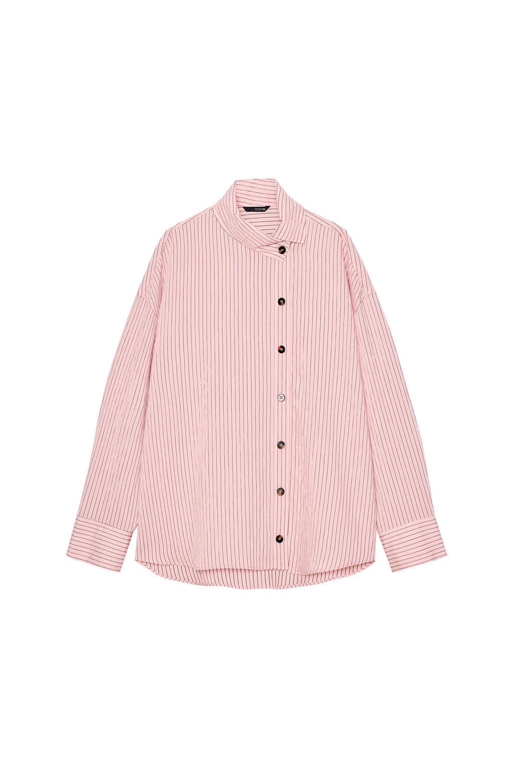STRIPED HIGH NECK SHIRT - image 3