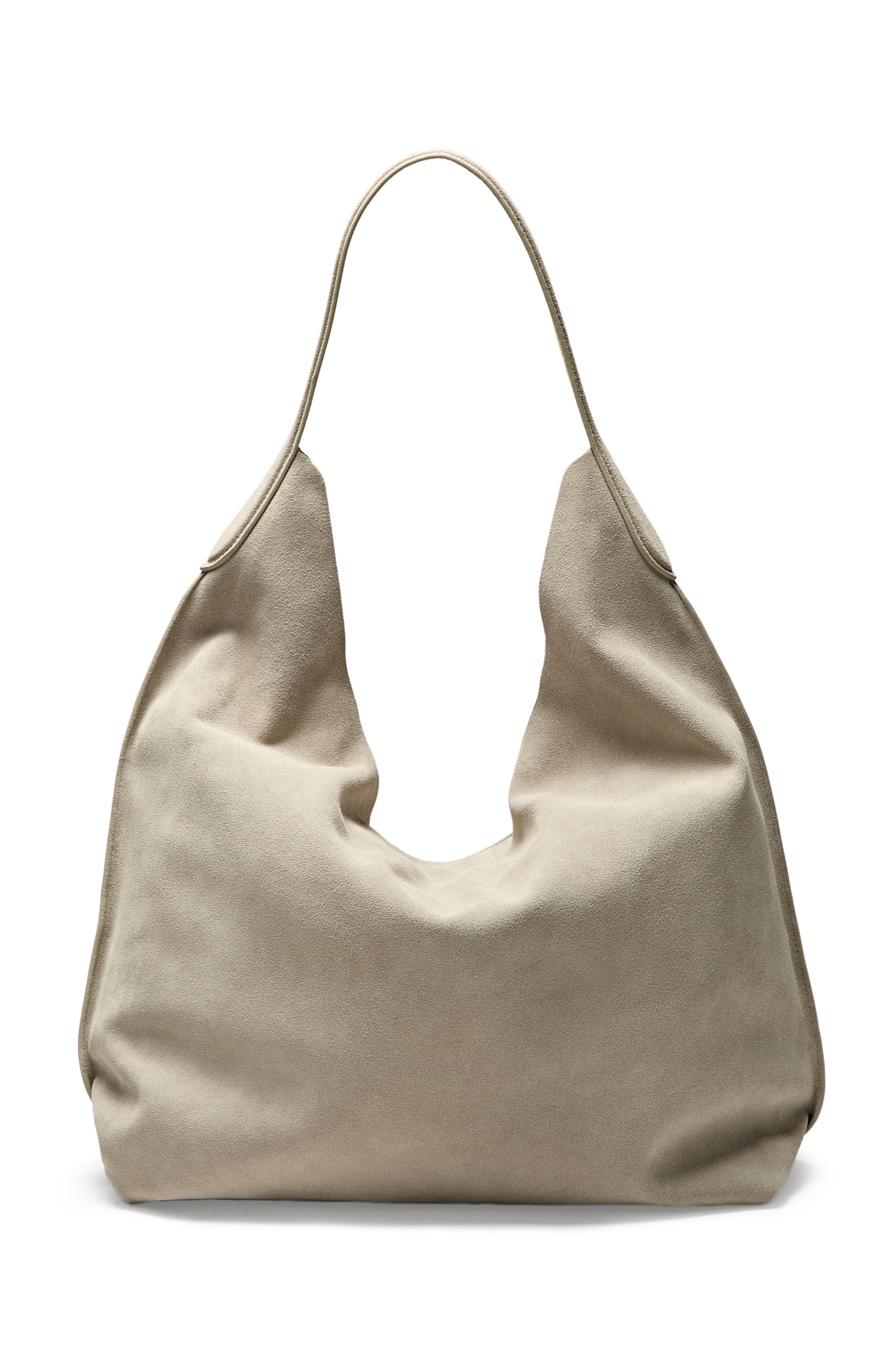 バッグ SUEDE LEATHER SHOULDER POUCH Maxi split suede leather shoulder bag - 299 | ZARA United States