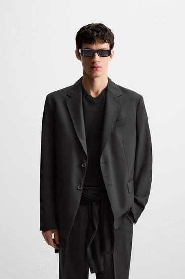 BLAZER COSTUME 100 % LAINE - Noir de Zara - Image 1